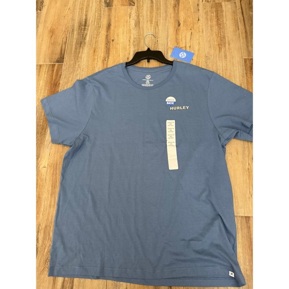 Hurley Other - Hurley Mens XXL Blue Surf & Enjoy Graphic T-Shirt Short Sleeve Cotton Tee NEW